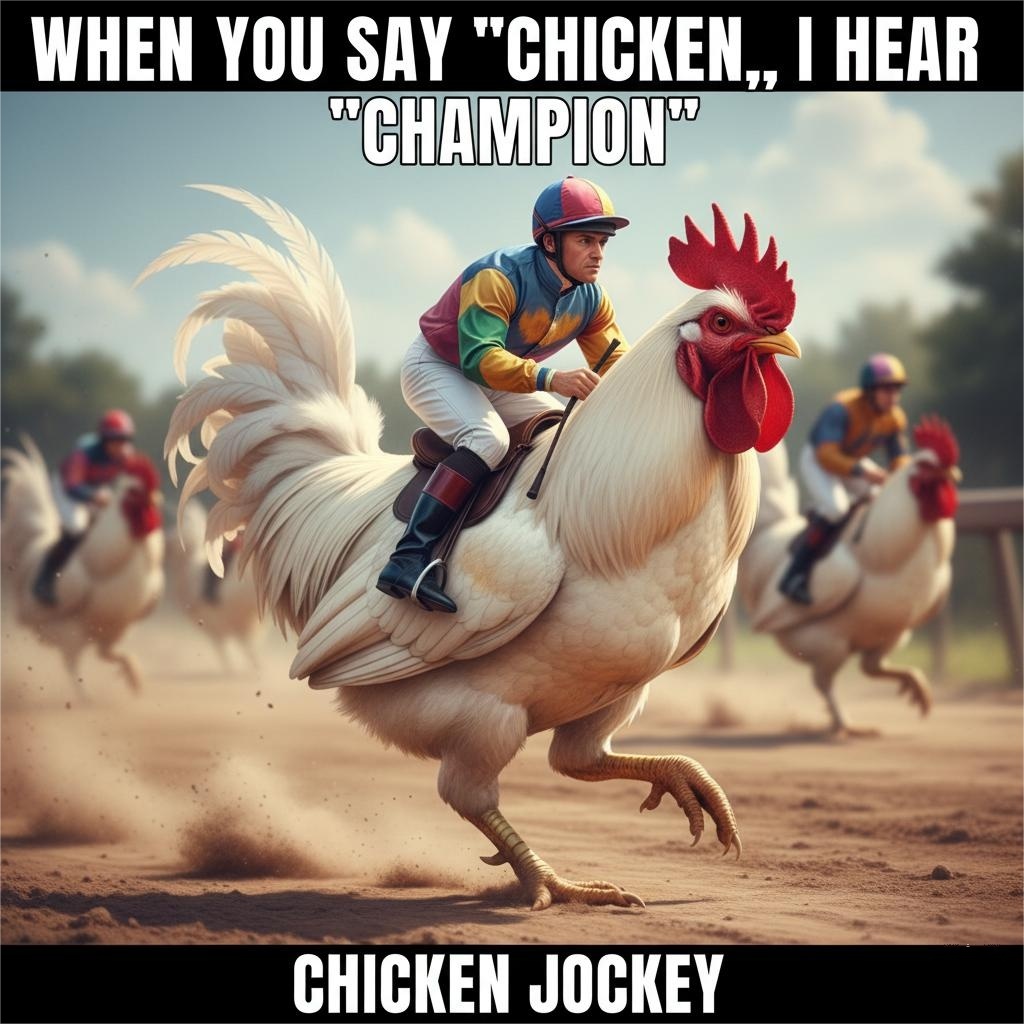 Chicken Jockey Meme