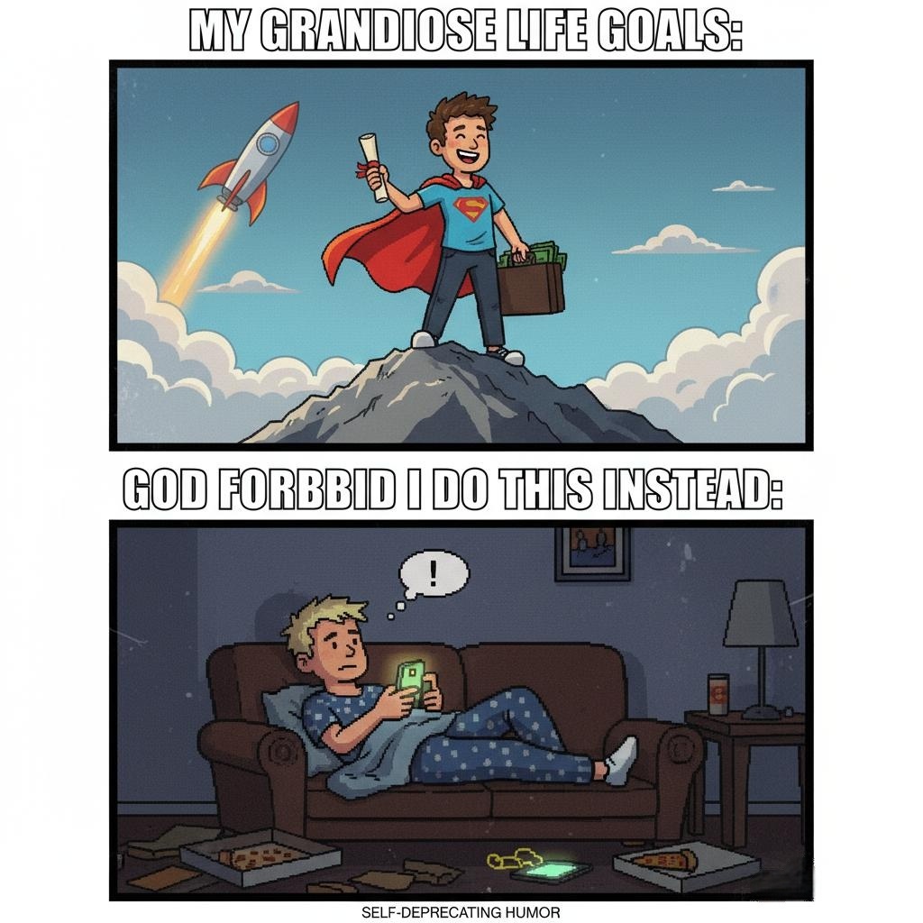 God Forbid Self-Deprecating Humor Meme