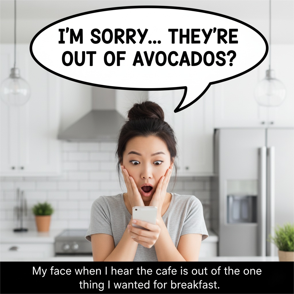 Generated speech bubble meme readability example with strong contrast