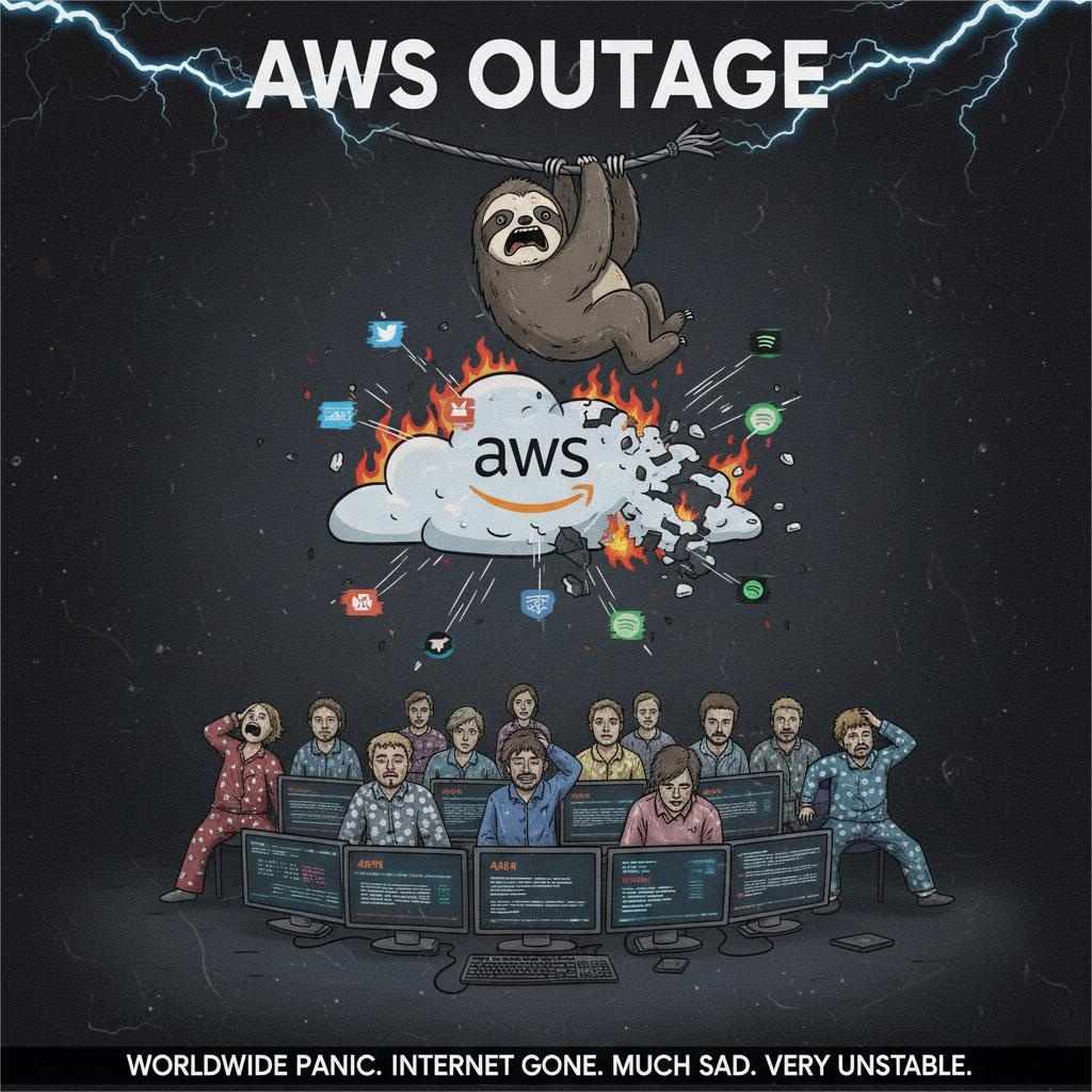 AWS Outage Meme example 2