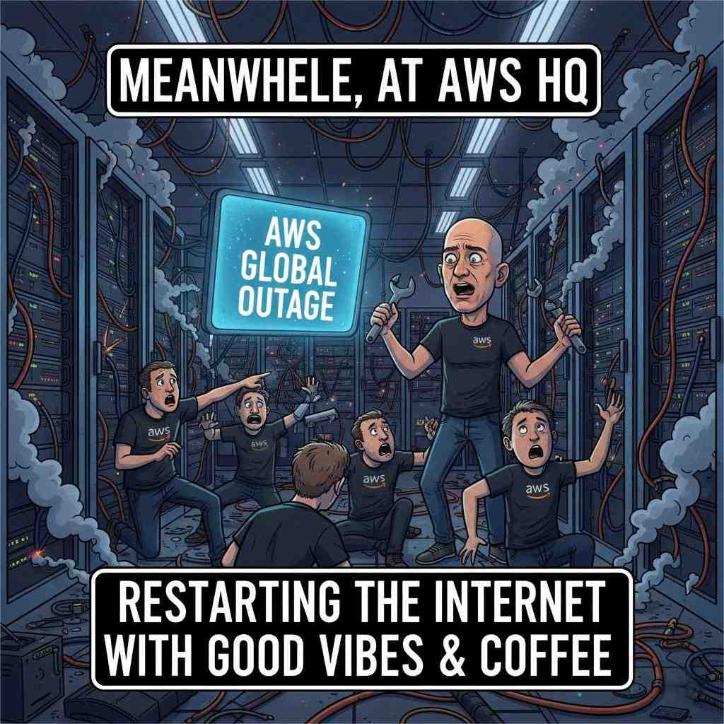 AWS Outage Meme example 3