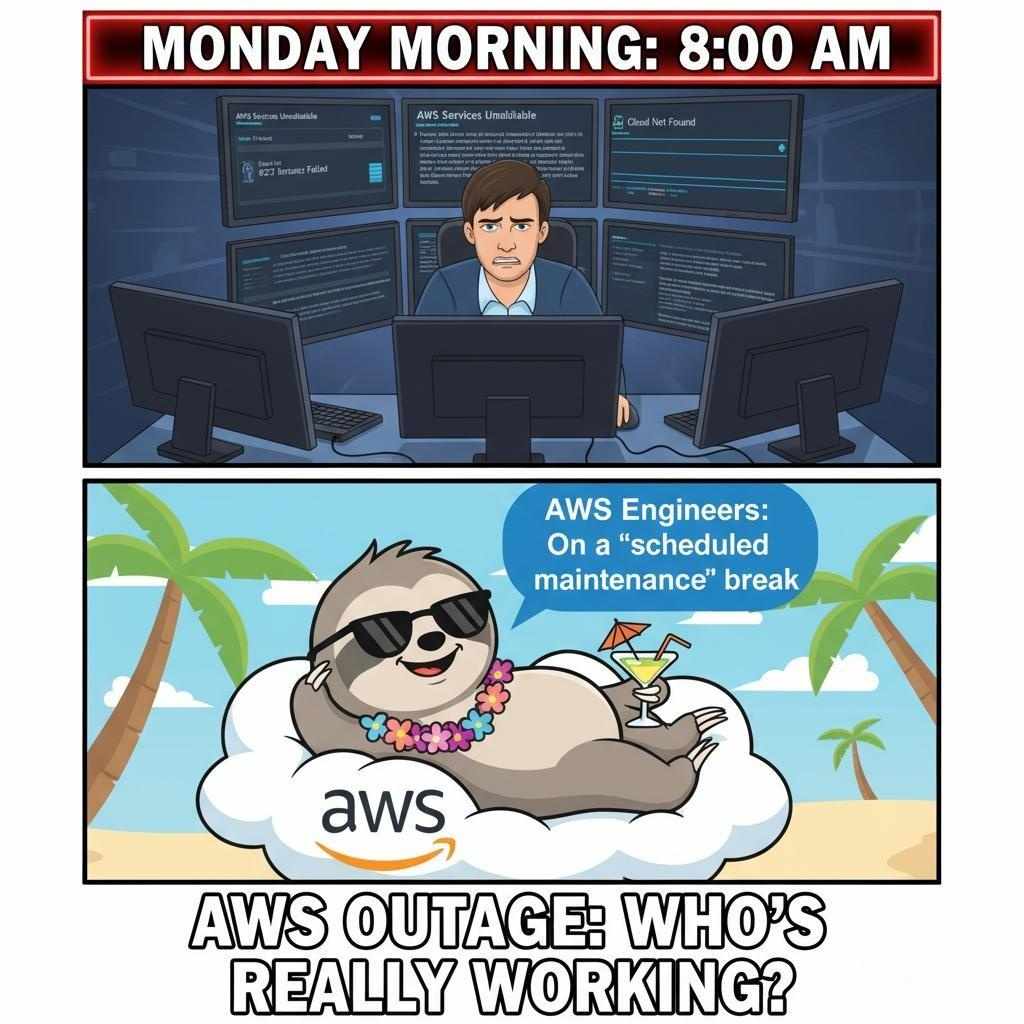 AWS Outage Meme example 4